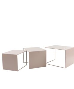 Alternative view of Bijzettafel Gianni metaal taupe 40 cm hoog