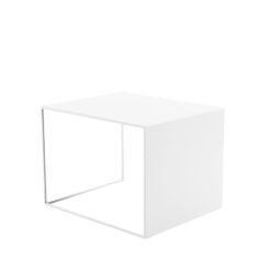 Bijzettafel Gianni metaal wit 40 cm hoog