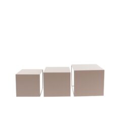 Bijzettafel Lucia metaal taupe 34 cm hoog - Afbeelding 3