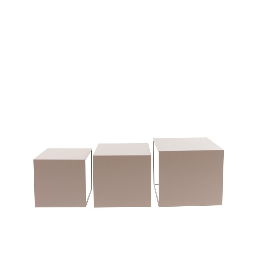 Bijzettafel Lucia metaal taupe 34 cm hoog - Afbeelding 3