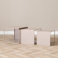 Bijzettafel Lucia metaal taupe 34 cm hoog - Afbeelding 6