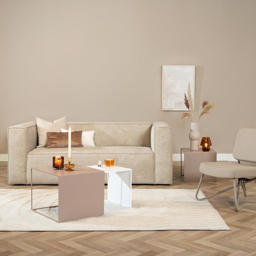 Bijzettafel Lucia metaal taupe 34 cm hoog - Afbeelding 8