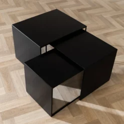 Bijzettafel Lucia metaal zwart 34 cm hoog - Afbeelding 7