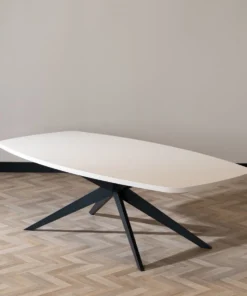 Eettafel Dio Deens ovaal melamine beige 240 x 120 cm