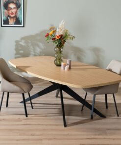 Alternative view of Eettafel Dio Deens ovaal melamine eiken 240 x 120 cm