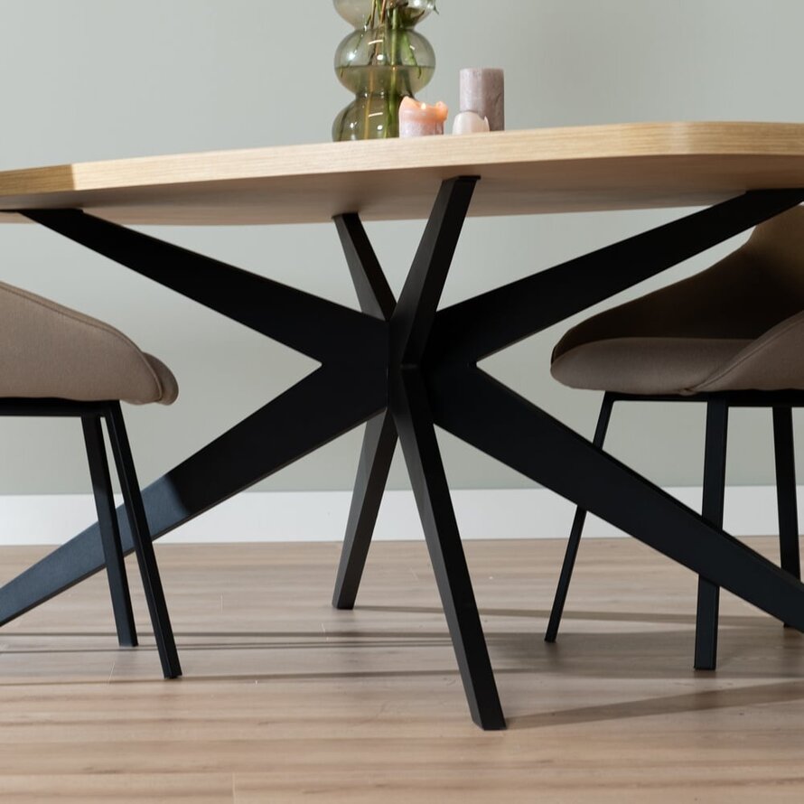 Eettafel Dio Deens ovaal melamine eiken 240 x 120 cm - Afbeelding 11