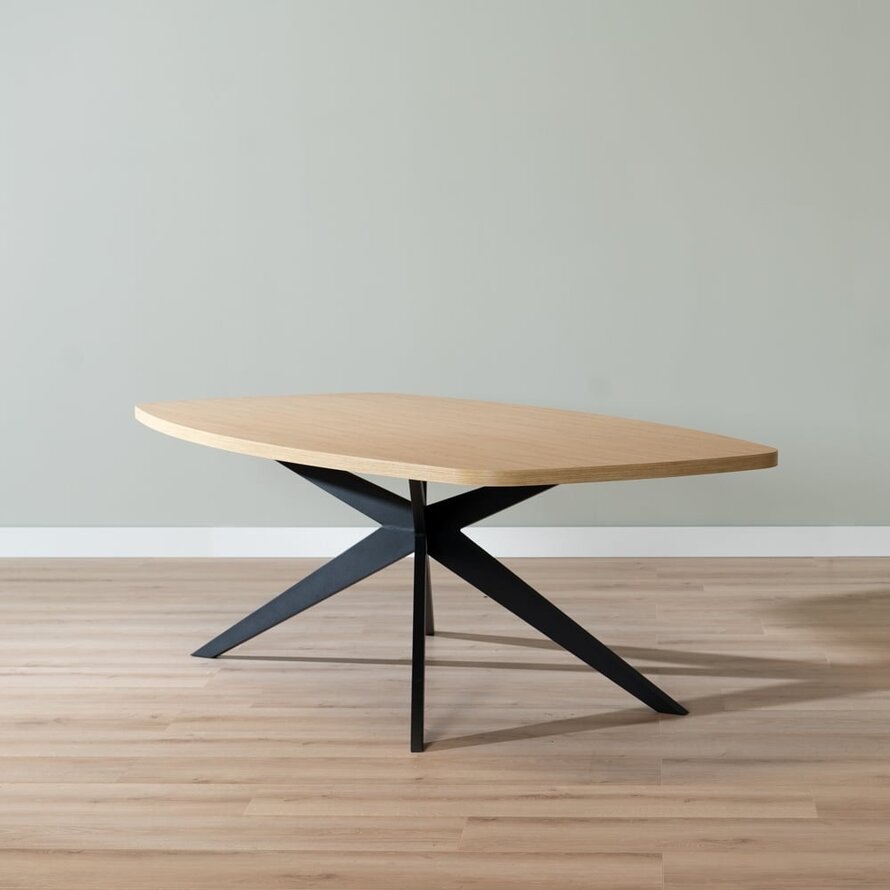 Eettafel Dio Deens ovaal melamine eiken 240 x 120 cm - Afbeelding 4