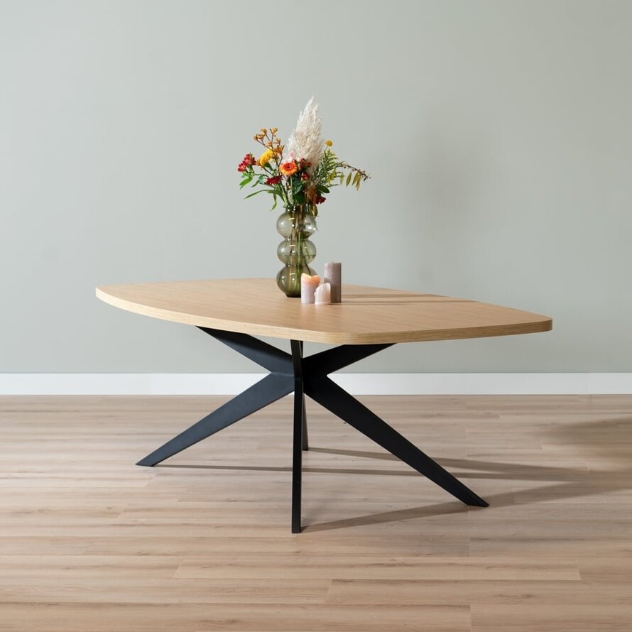 Eettafel Dio Deens ovaal melamine eiken 240 x 120 cm - Afbeelding 5