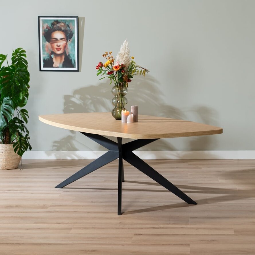 Eettafel Dio Deens ovaal melamine eiken 240 x 120 cm - Afbeelding 8