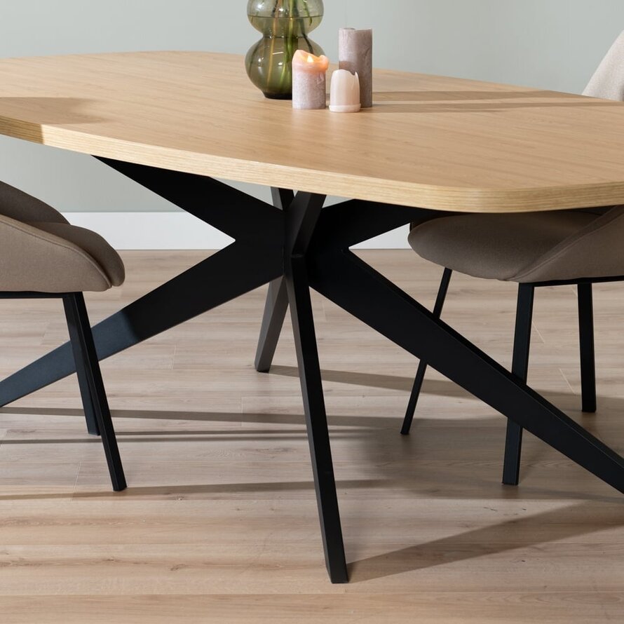 Eettafel Dio Deens ovaal melamine eiken 240 x 120 cm - Afbeelding 10