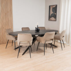 bronx71-eettafel-visgraat-zwart-ovaal-ilva-pvc-2405