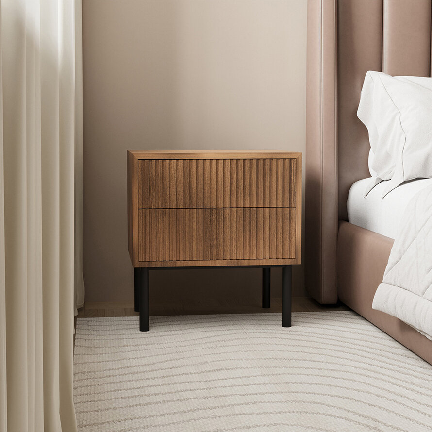 Kast Yoka rustiek eiken met lades - Afbeelding 4