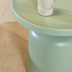 Salontafel Donna rond metaal lichtgroen - Afbeelding 4