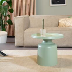 Salontafel Donna rond metaal lichtgroen - Afbeelding 6