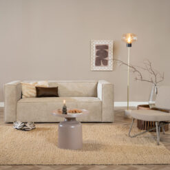 Salontafel Donna rond metaal taupe - Afbeelding 3