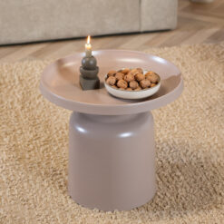 Salontafel Donna rond metaal taupe - Afbeelding 5