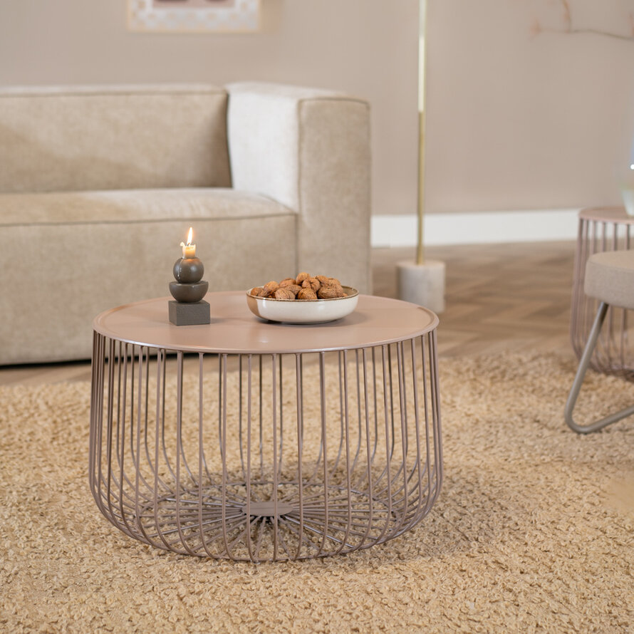 Salontafel Tygo metaal taupe - Afbeelding 4