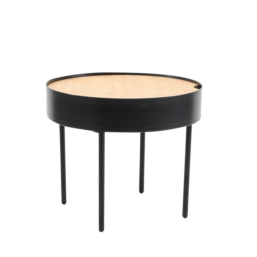 Salontafel Zita rond zwart