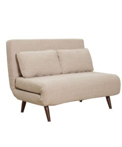 Slaapbank 1,5 persoons Kristian beige gerecycled polyester