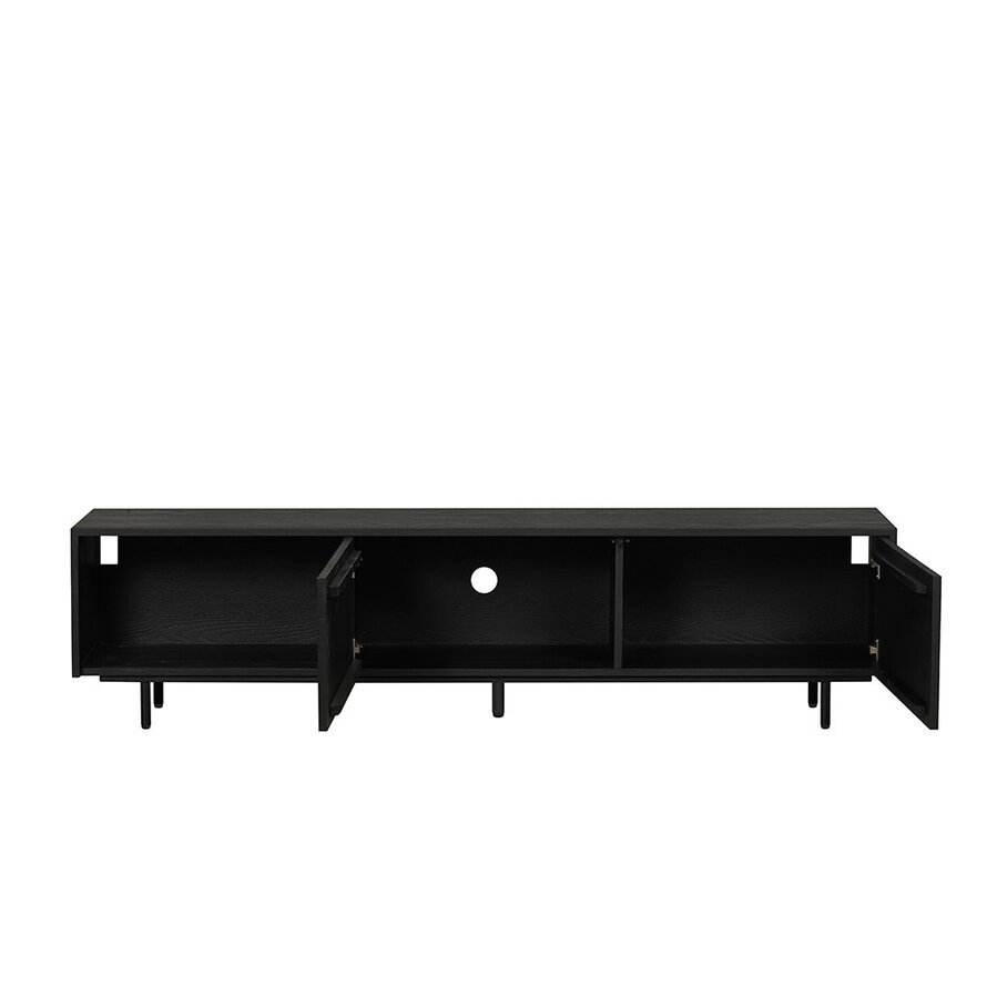 Tv-meubel Ray zwart eiken 180 cm - Afbeelding 3
