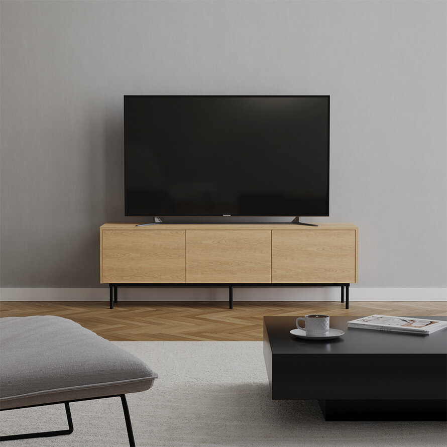 Tv-meubel Thomas blank eiken 150 cm - Afbeelding 4
