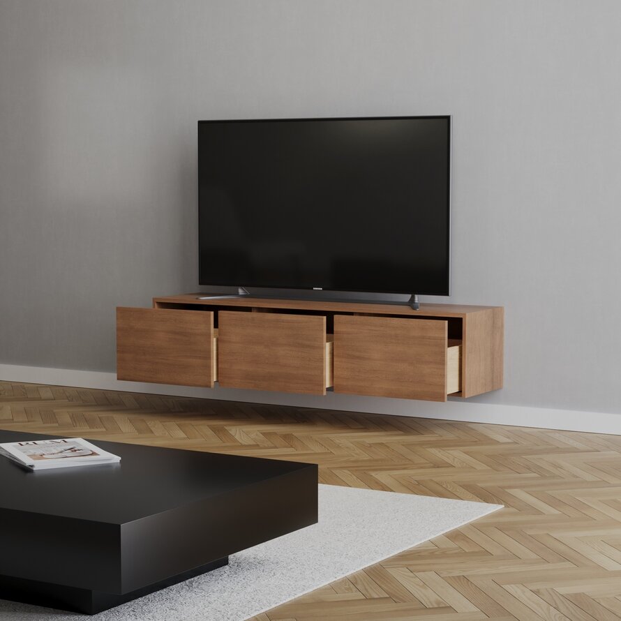 Tv-meubel Thomas rustiek eiken 150 cm - Afbeelding 7