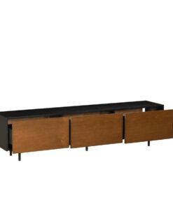 Tv-meubel Thomas zwart/rustiek eiken 180 cm - Afbeelding 3