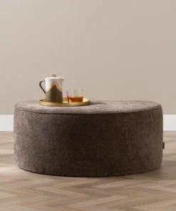 Alternative view of Hocker Lune halve maan chenille bruin