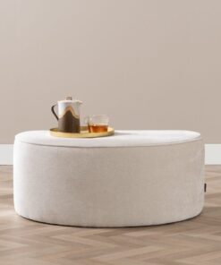 Alternative view of Hocker Lune halve maan chenille off white