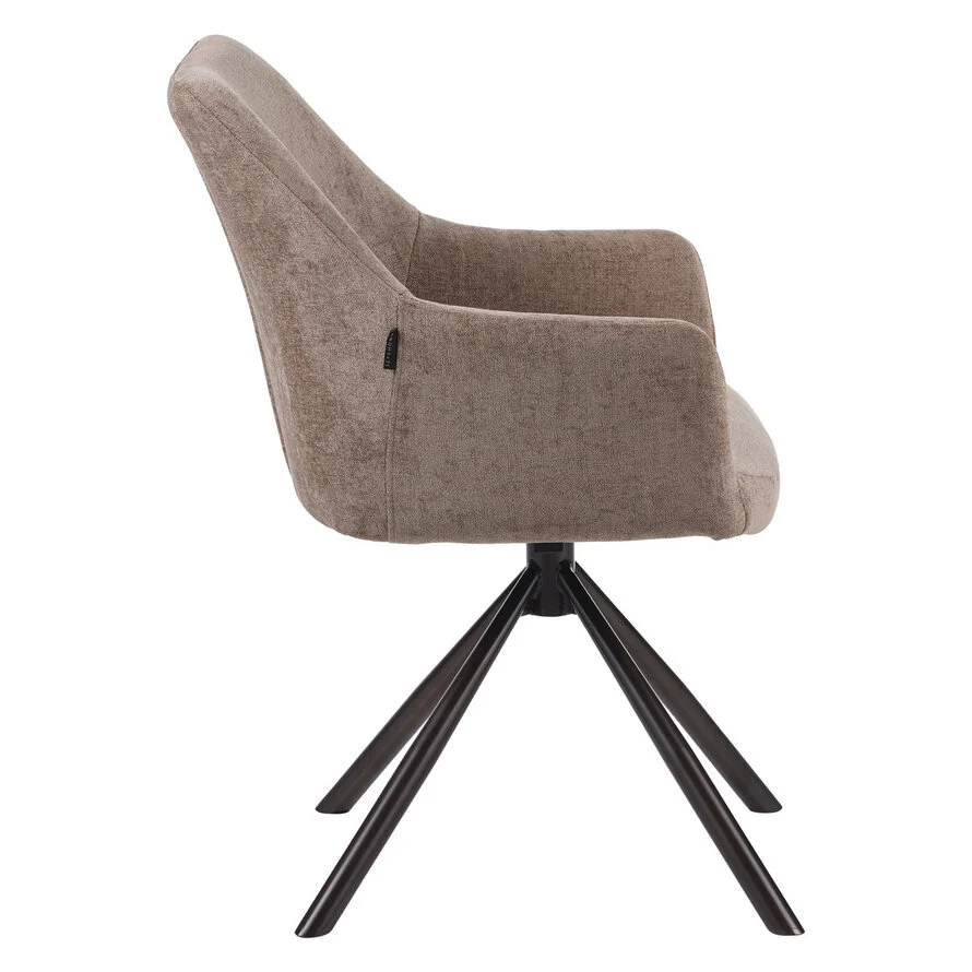 Draaibare eetkamerstoel Kay taupe - Afbeelding 4