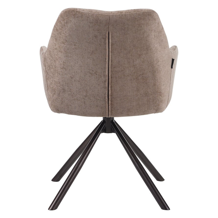 Draaibare eetkamerstoel Kay taupe - Afbeelding 3