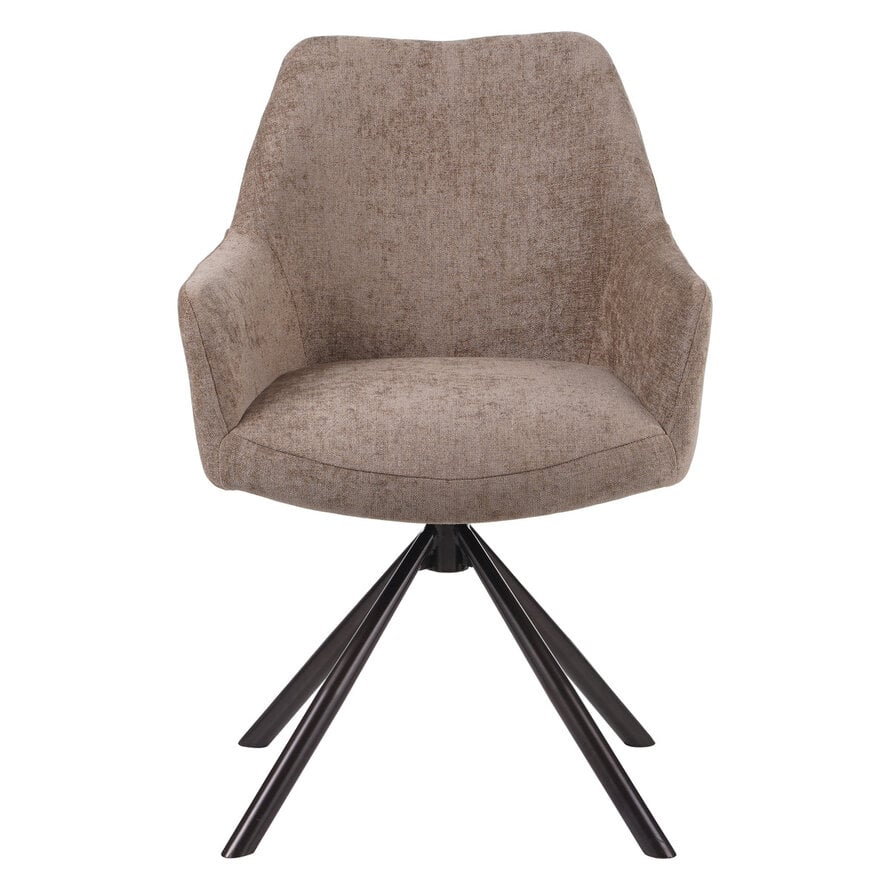 Draaibare eetkamerstoel Kay taupe - Afbeelding 2
