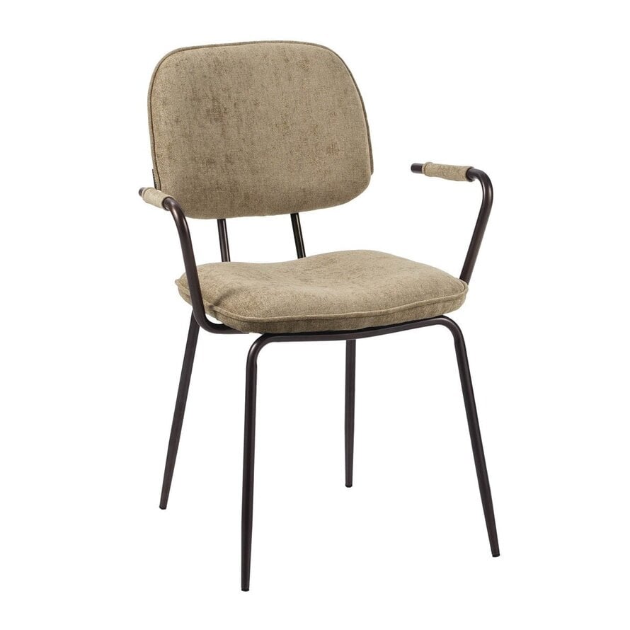 Velvet eetkamerstoel Jethro taupe