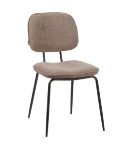 Velvet eetkamerstoel Javi taupe