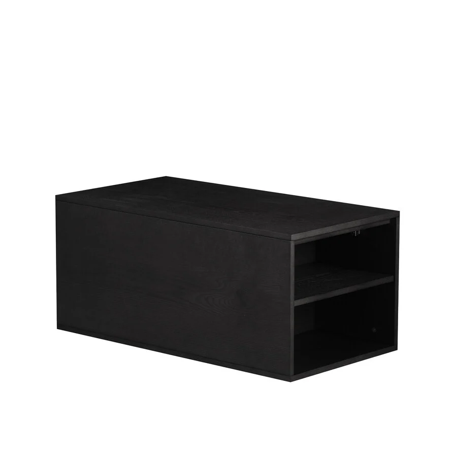 Salontafel Jaxx zwart eiken 88x55 cm