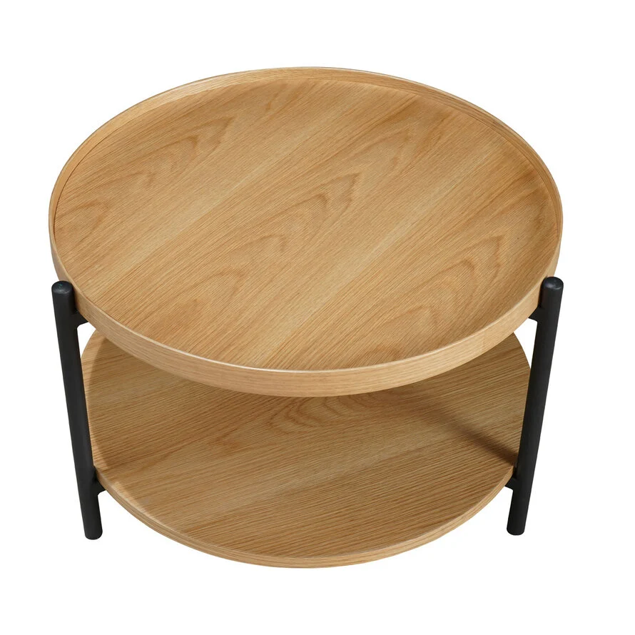 Salontafel Rio rond blank eiken Ø58 cm - Afbeelding 2