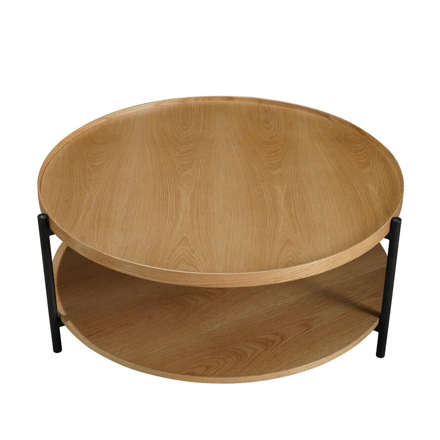Salontafel Rio rond blank eiken Ø90 cm - Afbeelding 2