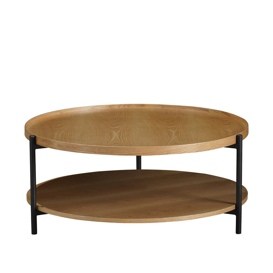 Salontafel Rio rond blank eiken Ø90 cm