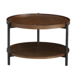 Salontafel Rio rond rustiek eiken Ø58 cm