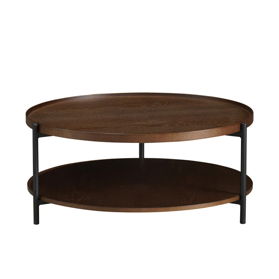 Salontafel Rio rond rustiek eiken Ø90 cm