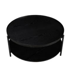 Alternative view of Salontafel Rio rond zwart eiken Ø90 cm