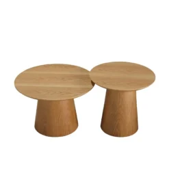 Salontafels Ash set van 2 blank eiken - Afbeelding 8