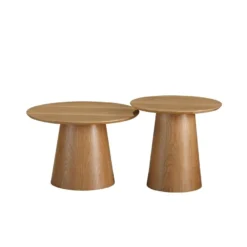 Salontafels Ash set van 2 blank eiken
