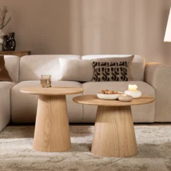 Salontafels Ash set van 2 blank eiken - Afbeelding 6
