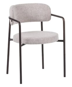 Stoel Gio polyester off white/bruin