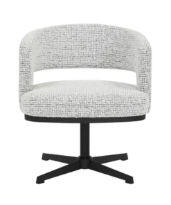 Alternative view of Fauteuil Gino draaibaar polyester off white/zwart