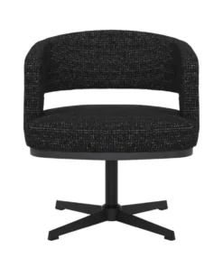 Alternative view of Fauteuil Gino draaibaar polyester zwart