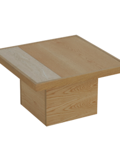 Salontafel Java 70x70 cm naturel eiken/travertin