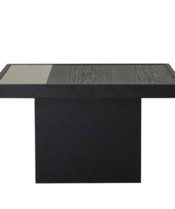 Alternative view of Salontafel Java 70x70 cm zwart eiken/travertin