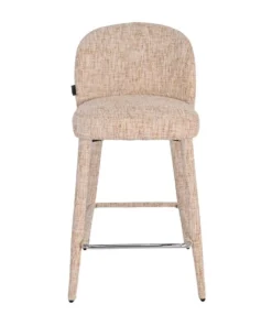 Alternative view of Barkruk Charlie beige chenille 69 cm